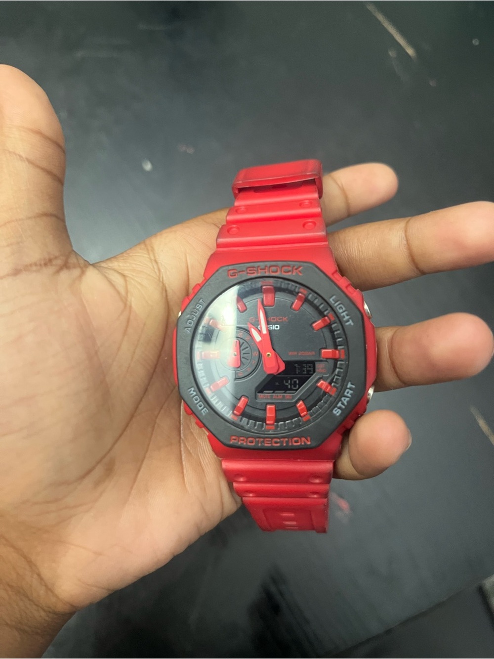 G-Shock Red and Black Analog-Digital Sport Watch